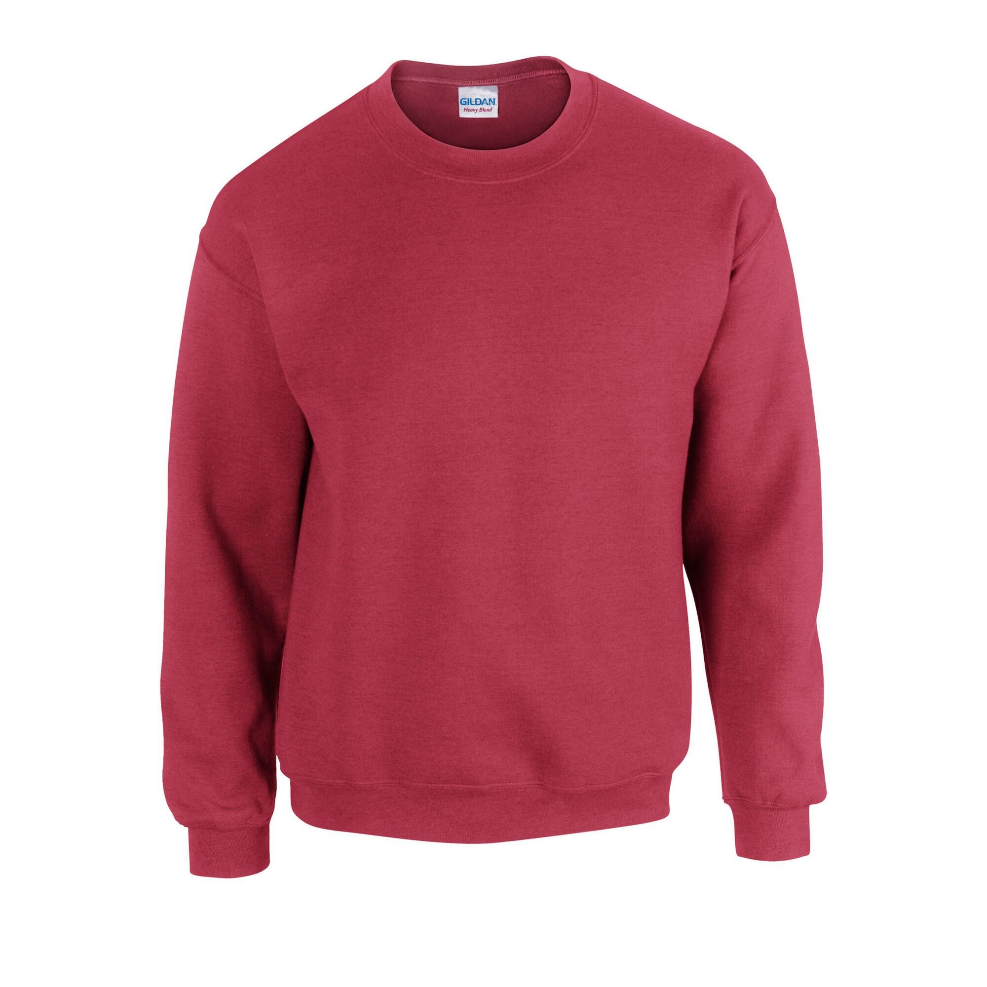 Mens Heavy Blend Sweatshirt (Antique Cherry Red) GILDAN Decathlon