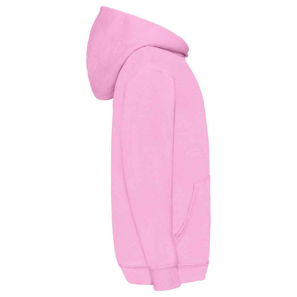 Felpa Con Cappuccio Bambini Fruit Of The Loom Classic Rosa Chiaro 3/3