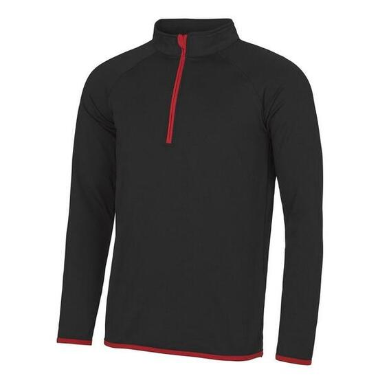 Sweat Motif/style Uni Homme (Noir Vif / Rouge Feu)