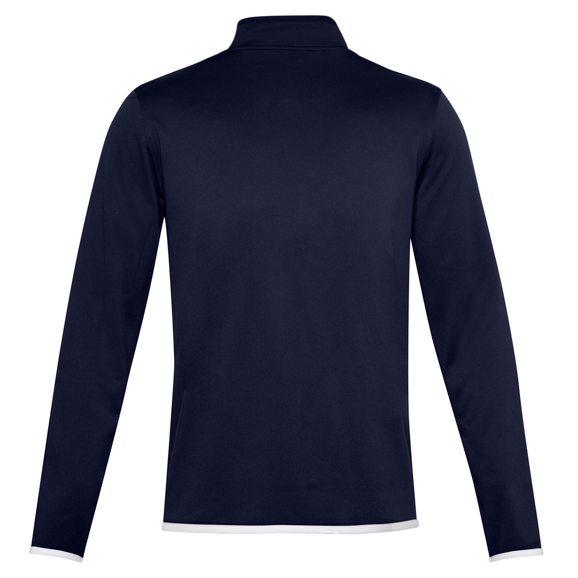 Just Cool Womens/Ladies Half Zip Sweatshirt (French Navy/ Arctic White) 2/3