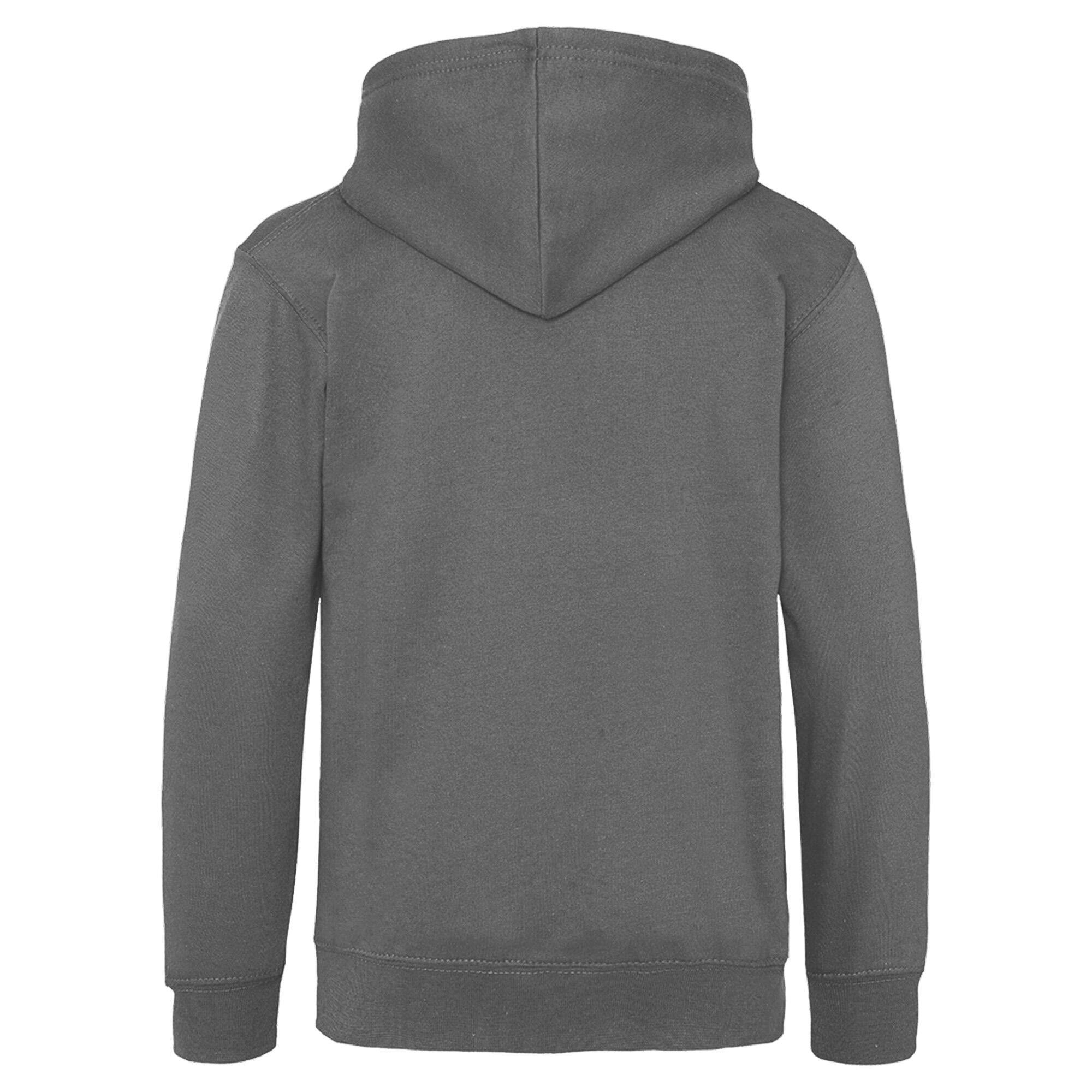 Felpa Con Cappuccio E Zip Uomo Awdis Carbone/Nero Jet 2/2