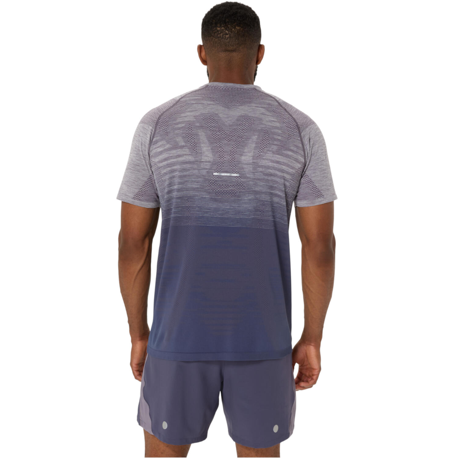 Camiseta Asics Seamless SS Top Lavanda Cinza Azul Índigo 3/5