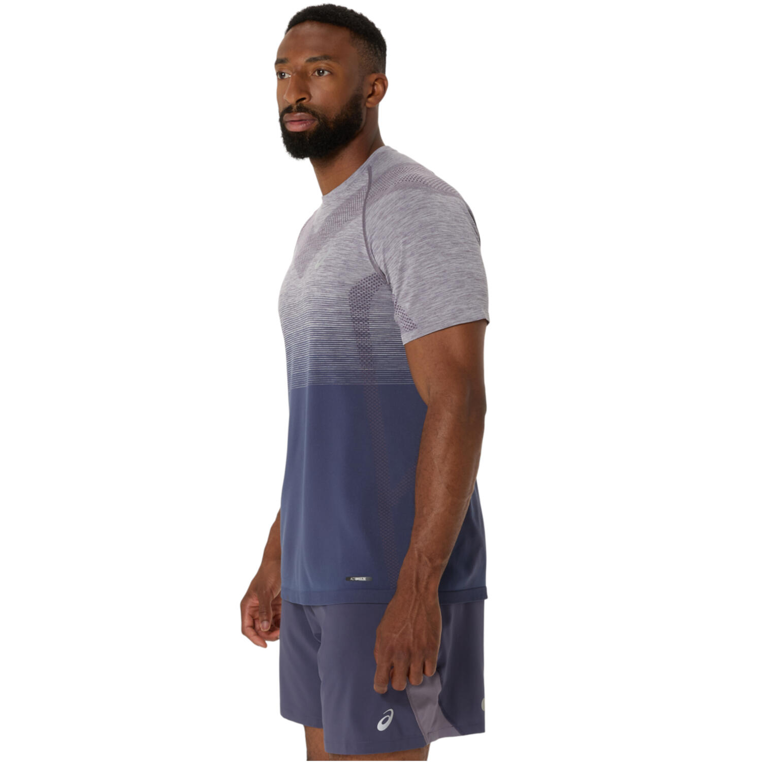 Camiseta Asics Seamless SS Top Lavanda Cinza Azul Índigo 2/5