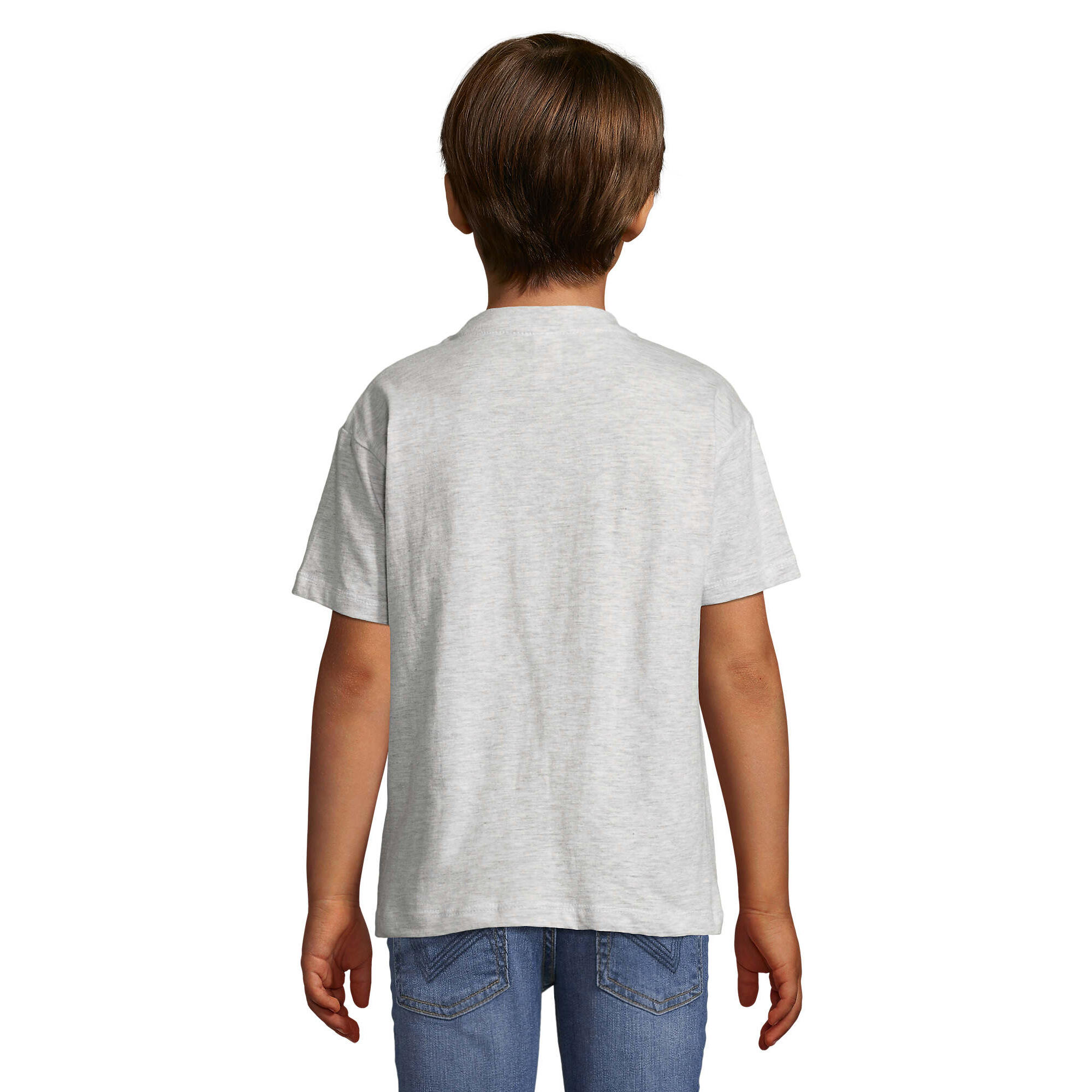 Camiseta Regent 150 para Niños/Niñas Ceniza Jaspeado 2/3