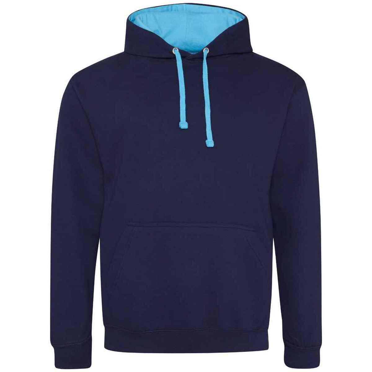 AWDIS Womens/Ladies Varsity Hoodie (Oxford Navy/Hawaiian Blue)