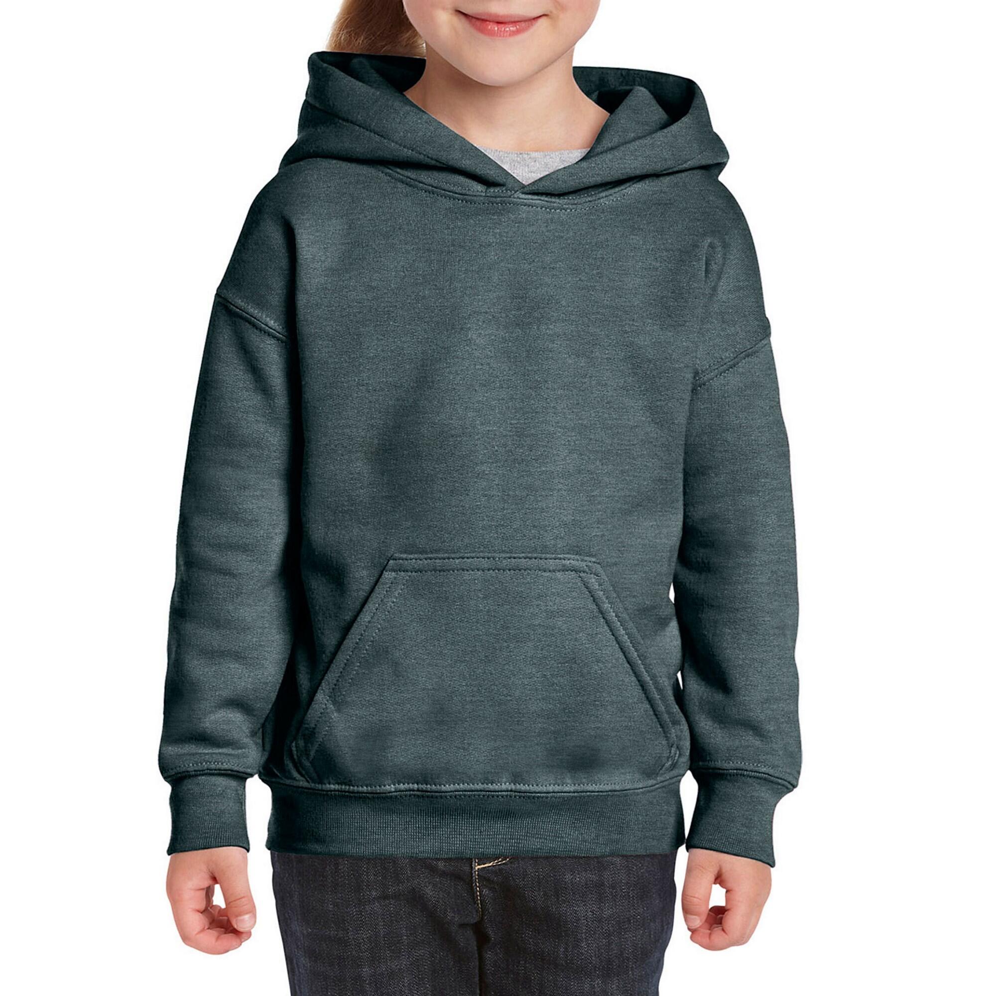 Sweatshirt mit Kapuze für Kinder Grau meliert 3/3