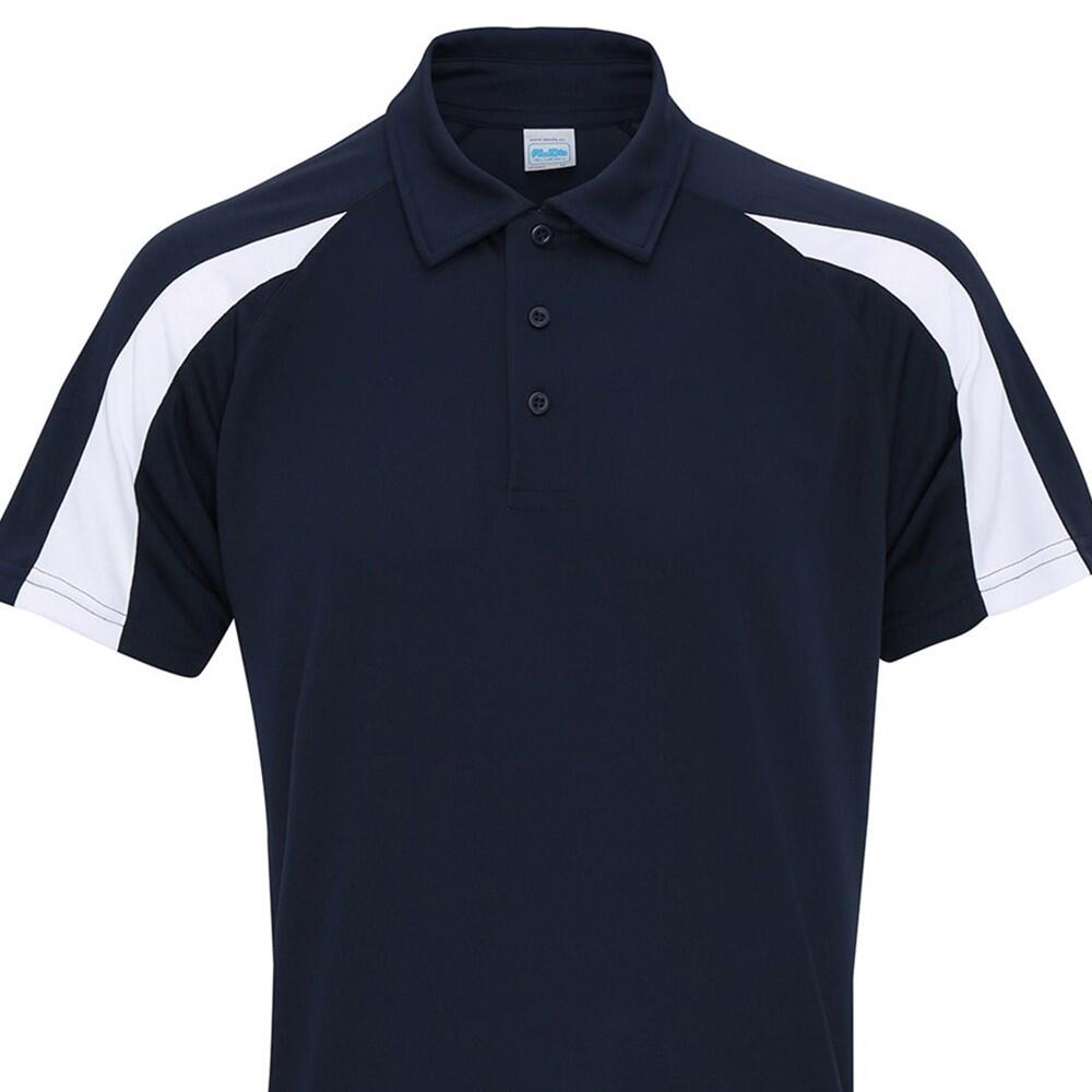 Polo Cool Contraste para Hombre Marino French, Blanco Ártico 2/2