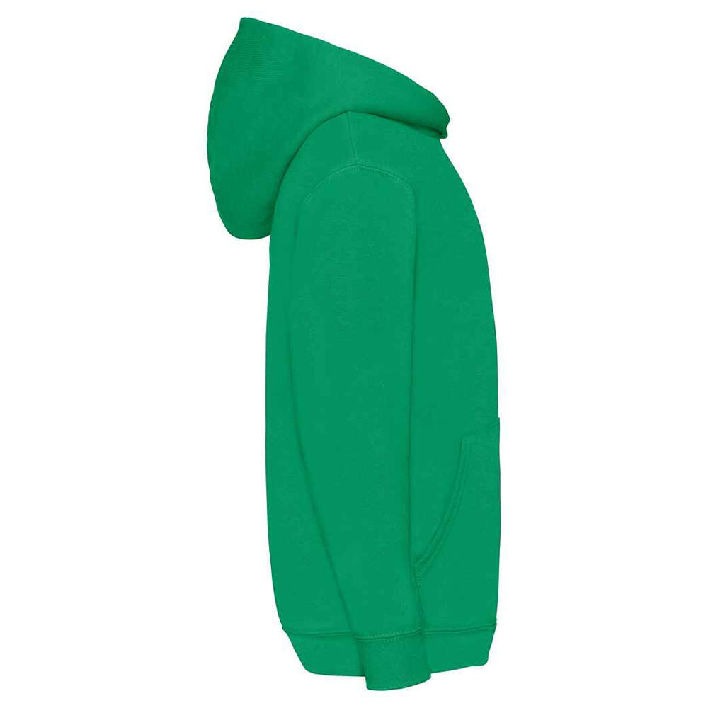 Felpa Con Cappuccio Bambini Fruit Of The Loom Classic Verde Kelly 3/3