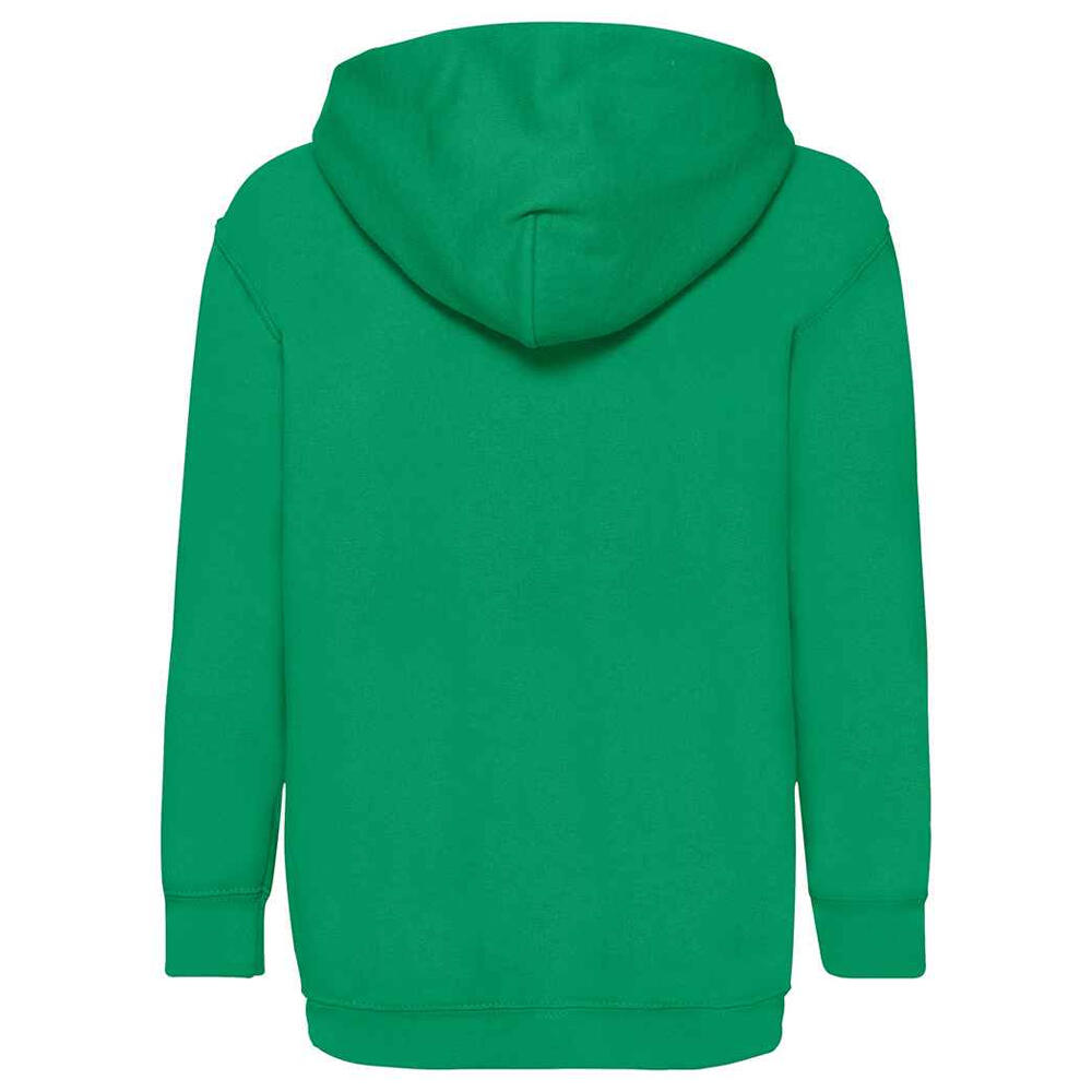 Felpa Con Cappuccio Bambini Fruit Of The Loom Classic Verde Kelly 2/3