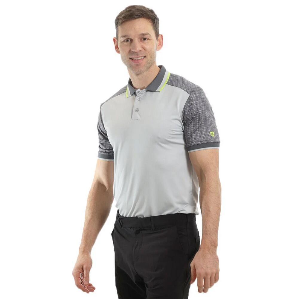 Poloshirt für Emblem Herren Silbergrau/Holzkohle 4/4