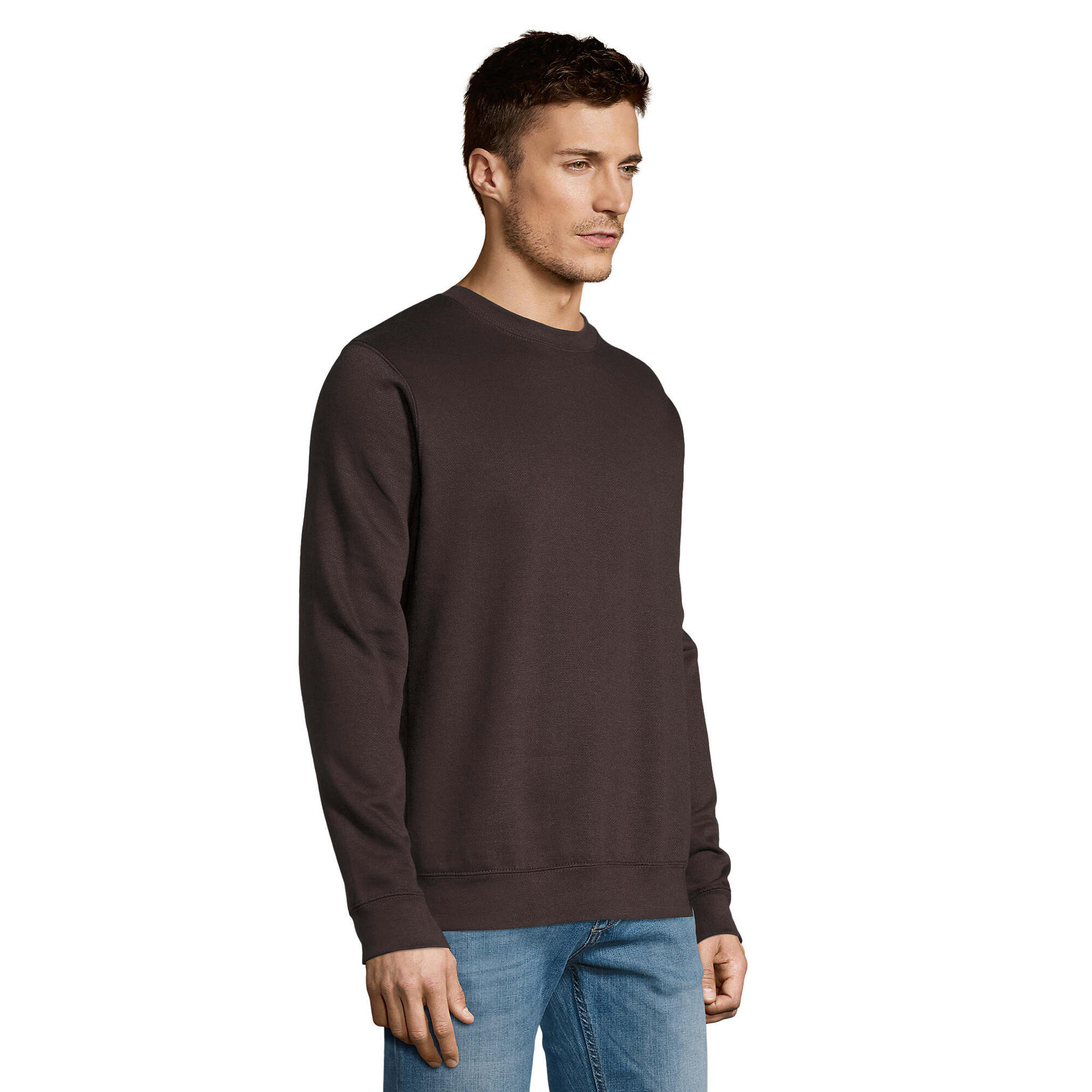 Sweat NEW SUPREME Adulte (Gris Charbon Sombre Uni) 3/4