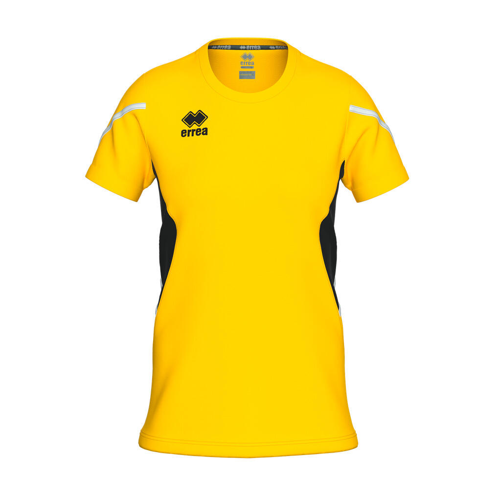 Errea - Maillot Fille Errea Corinne - Maillot Manches Courtes - Jaune|noir - 7-8 Ans - Decathlon