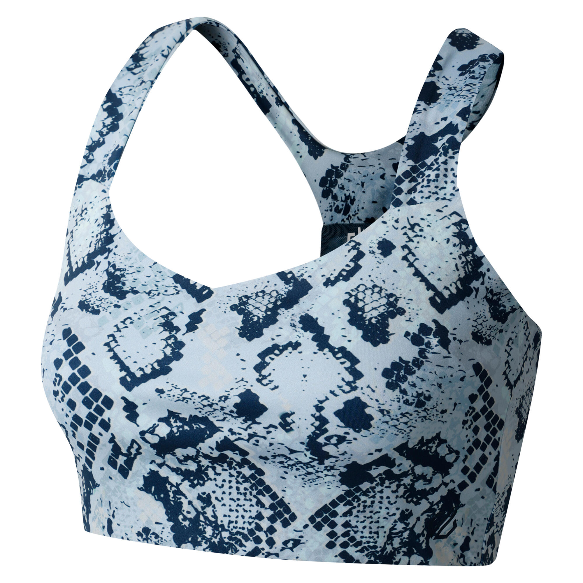 Womens/Ladies Swift III Snake Print Sports Bra (Skyway) 3/4