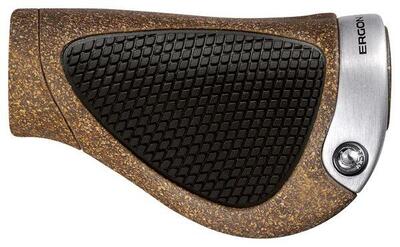 Ergon gp1 biokork gripshift handvatten bruin zwart