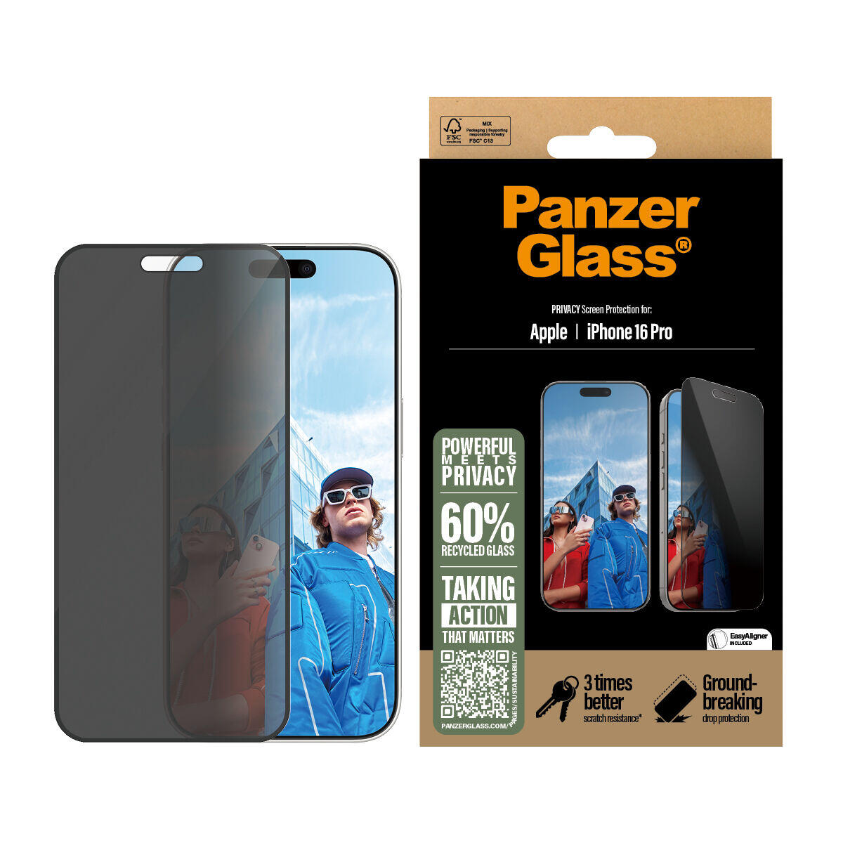 Protector de Pantalla para Móvil Panzer Glass P2862 Vidrio 2/3