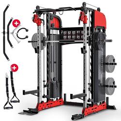 Sportstech SXM200 Smith Machine | Power Rack | Traction à câble | Tractions