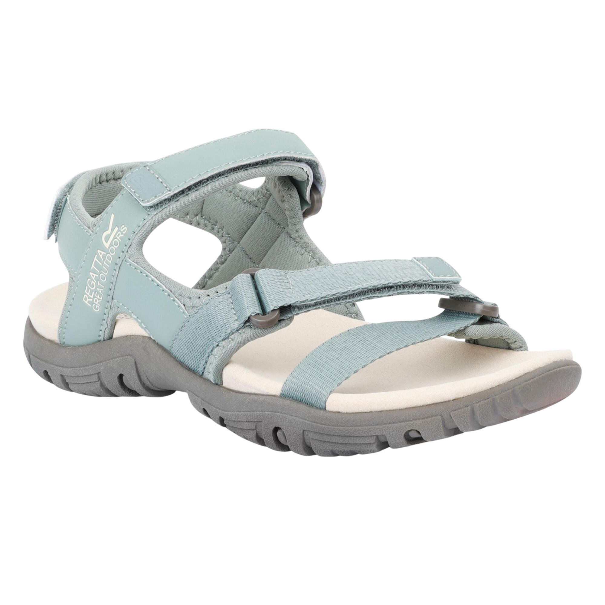 Regatta - Sandales Santa Clara Femme (vert Glacier / Vanille Clair) - Sabots Piscine - Beige|vert - 37 - Decathlon