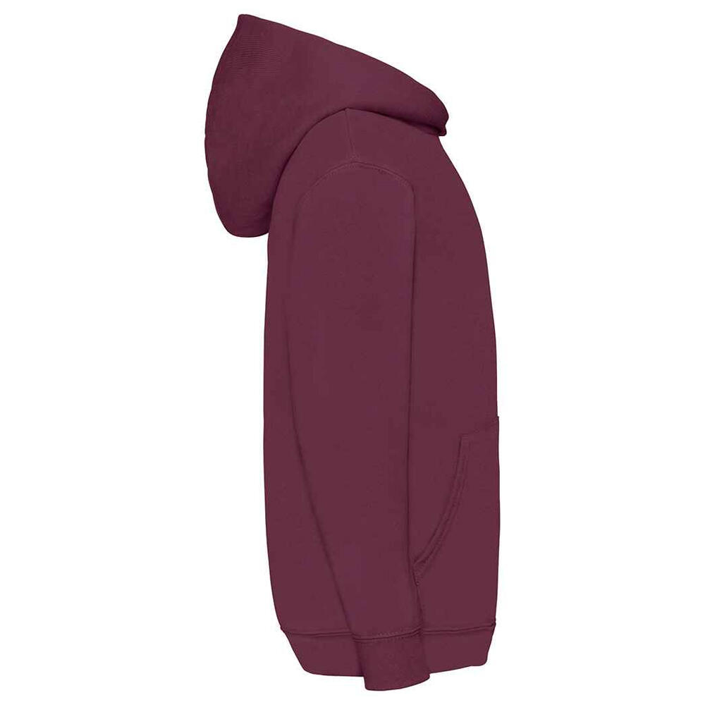 Felpa Con Cappuccio Bambini Fruit Of The Loom Classic Borgogna 3/3