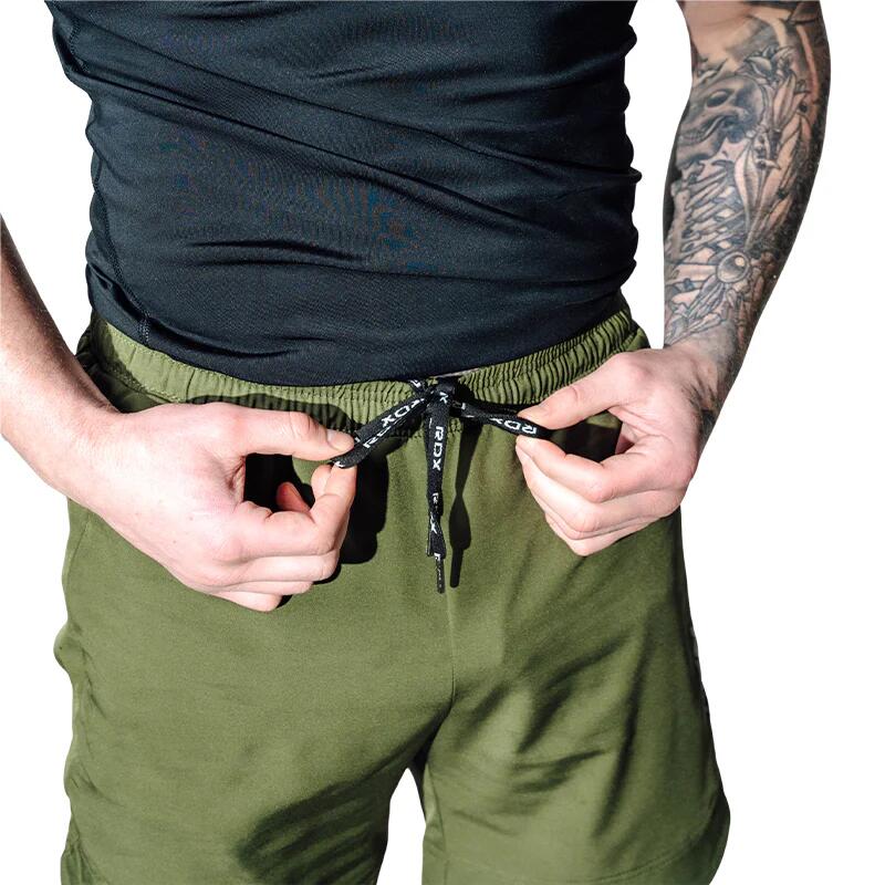 Șort MMA T16 2-în-1, Verde/Negru, M