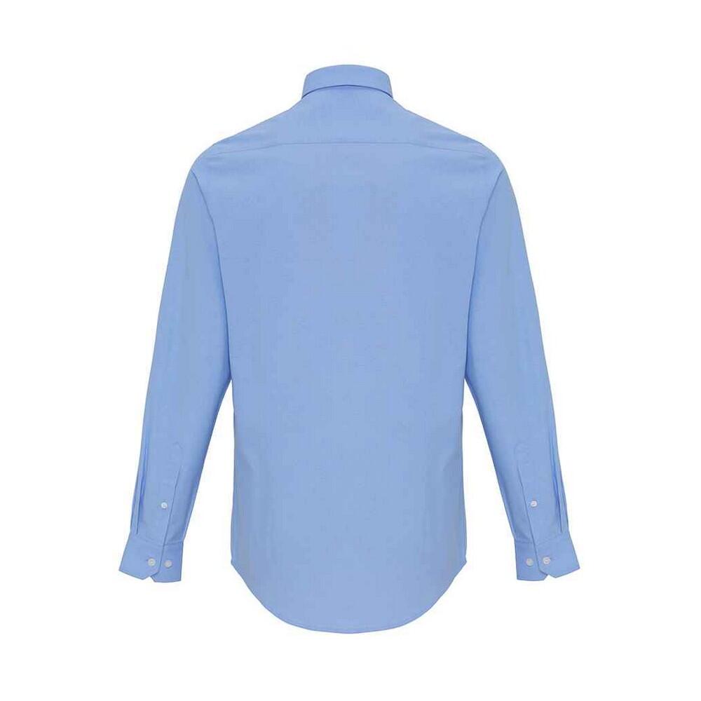 Mens Striped Oxford LongSleeved Shirt (Oxford Blue) 2/2