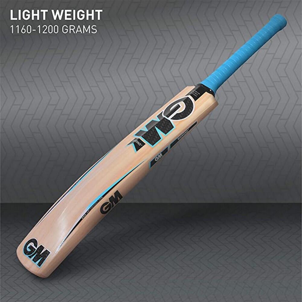 Kricketschläger "Diamond 202" Damen und Herren Cremefarbe/Weiß/Blau 2/4