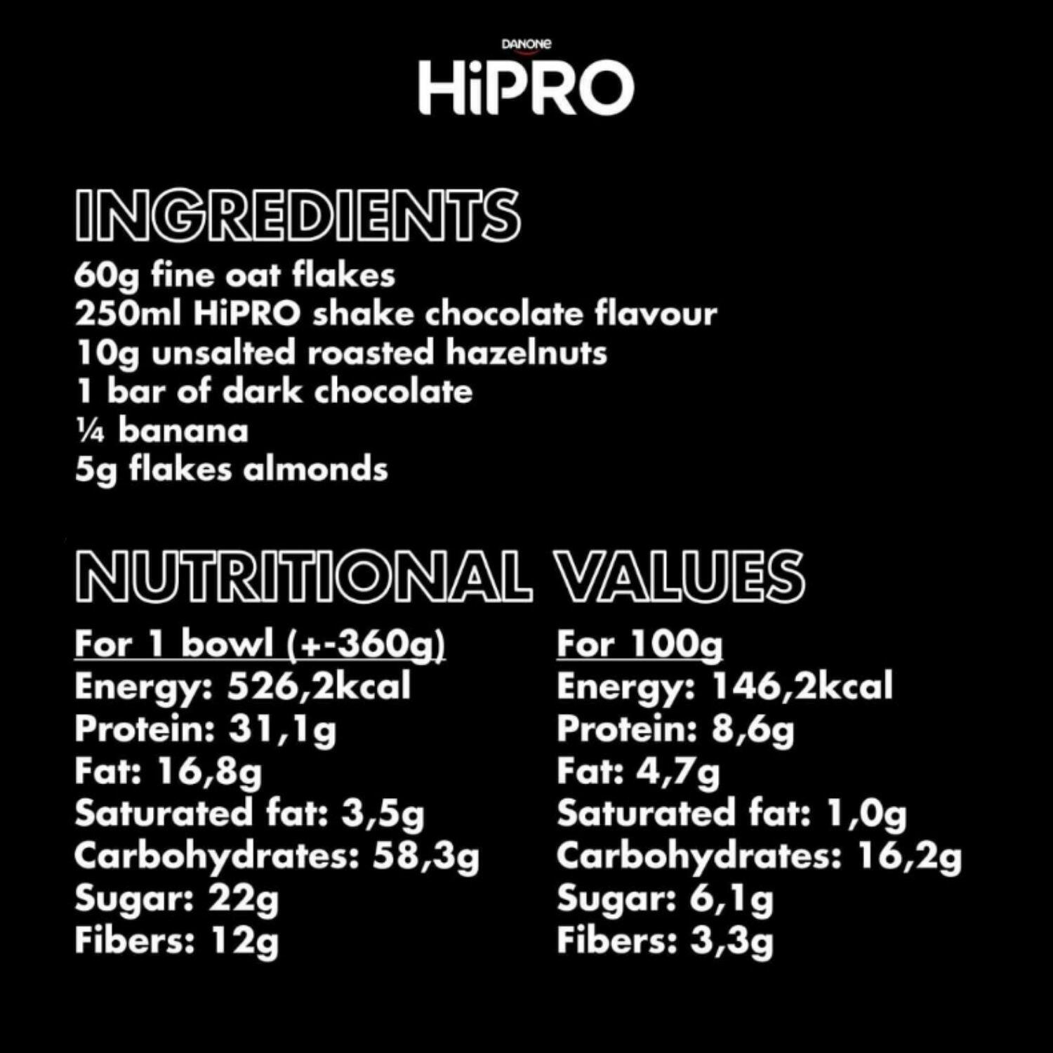 Danone HiPRO Eiwitshake – Chocolade – 25g Proteïne – 8 x 330ml – Lactosevrij 6/7