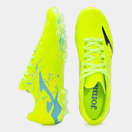 Ghete fotbal Supercopa 2411 gazon artificial AG, Galben Fluo/Turquoise, 44 5/5