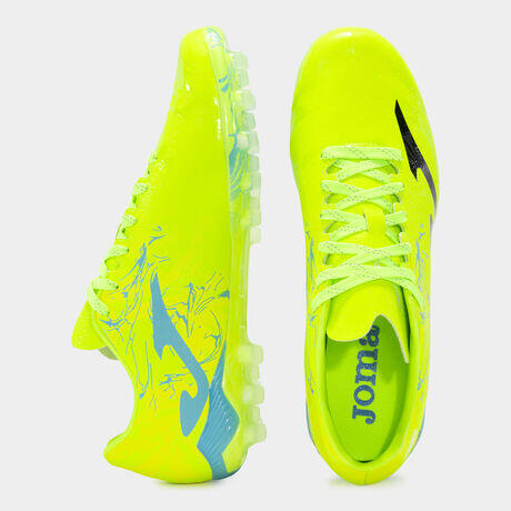 Ghete fotbal Supercopa 2411 gazon artificial AG, Galben Fluo/Turquoise, 40