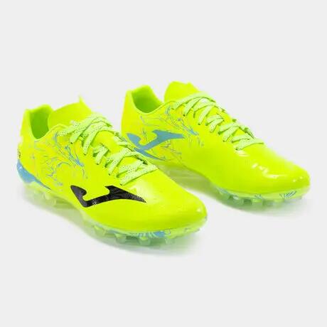 Ghete fotbal Supercopa 2411 gazon artificial AG, Galben Fluo/Turquoise, 44 3/5