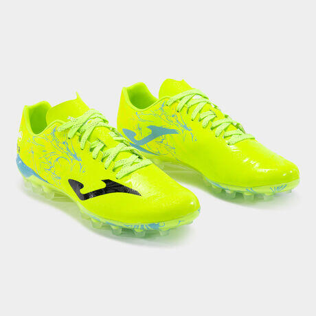 Ghete fotbal Supercopa 2411 gazon artificial AG, Galben Fluo/Turquoise, 44