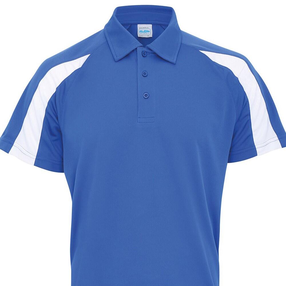 Polo Motif/style Contrasté COOL Homme (Bleu Roi / Blanc) 2/2