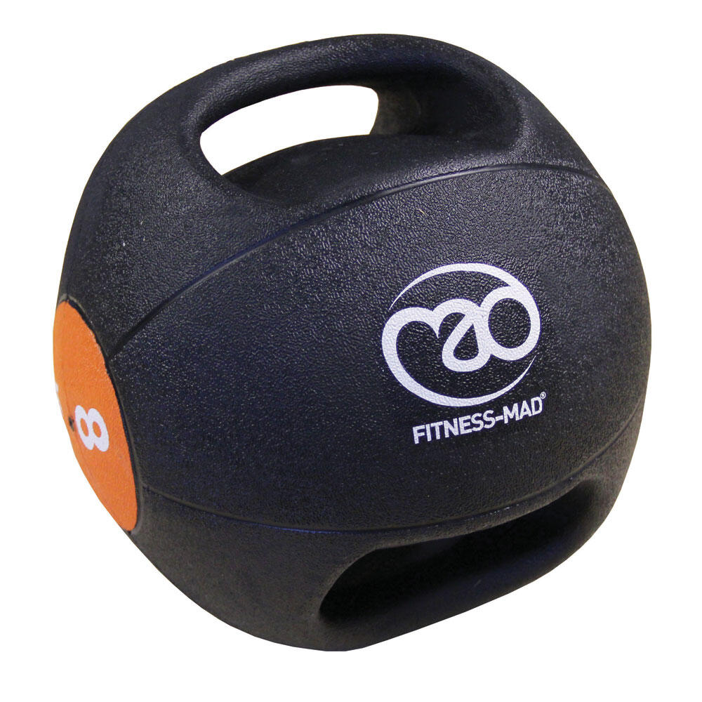 FITNESS-MAD Medicine Ball (Black/Orange)