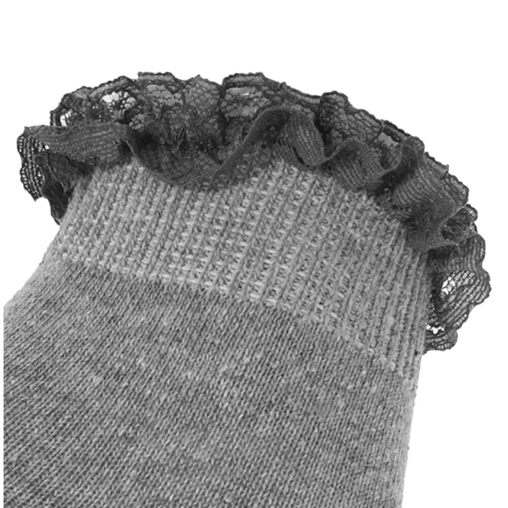 Socken mit Rüschen Abschluss (3er Pack) Mädchen Grau 2/2