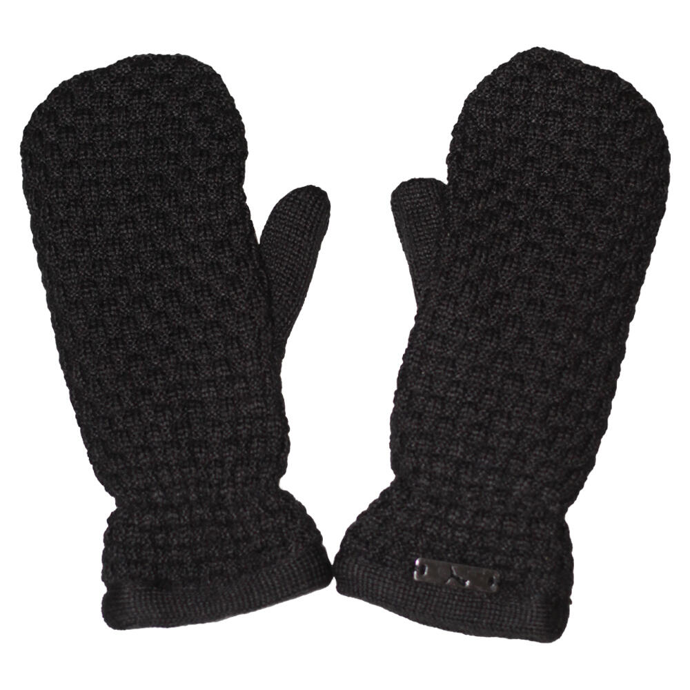 PUMA Womens/Ladies Chunky Weave Mittens (Black)