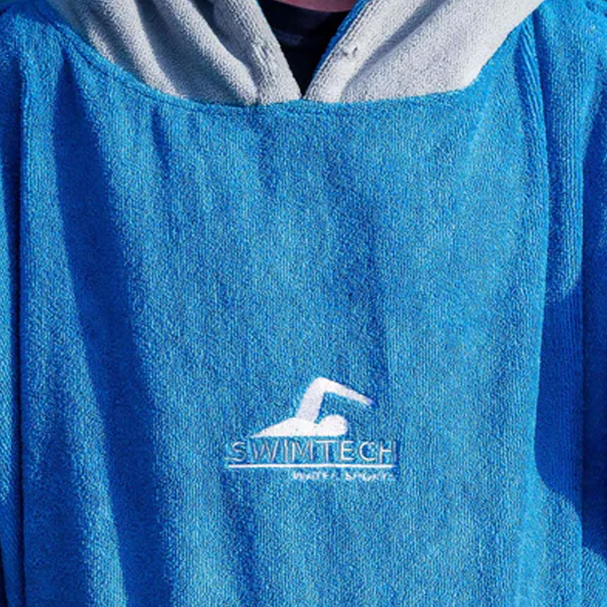 Poncho Bambini SwimTech Blu Grigio 2/2