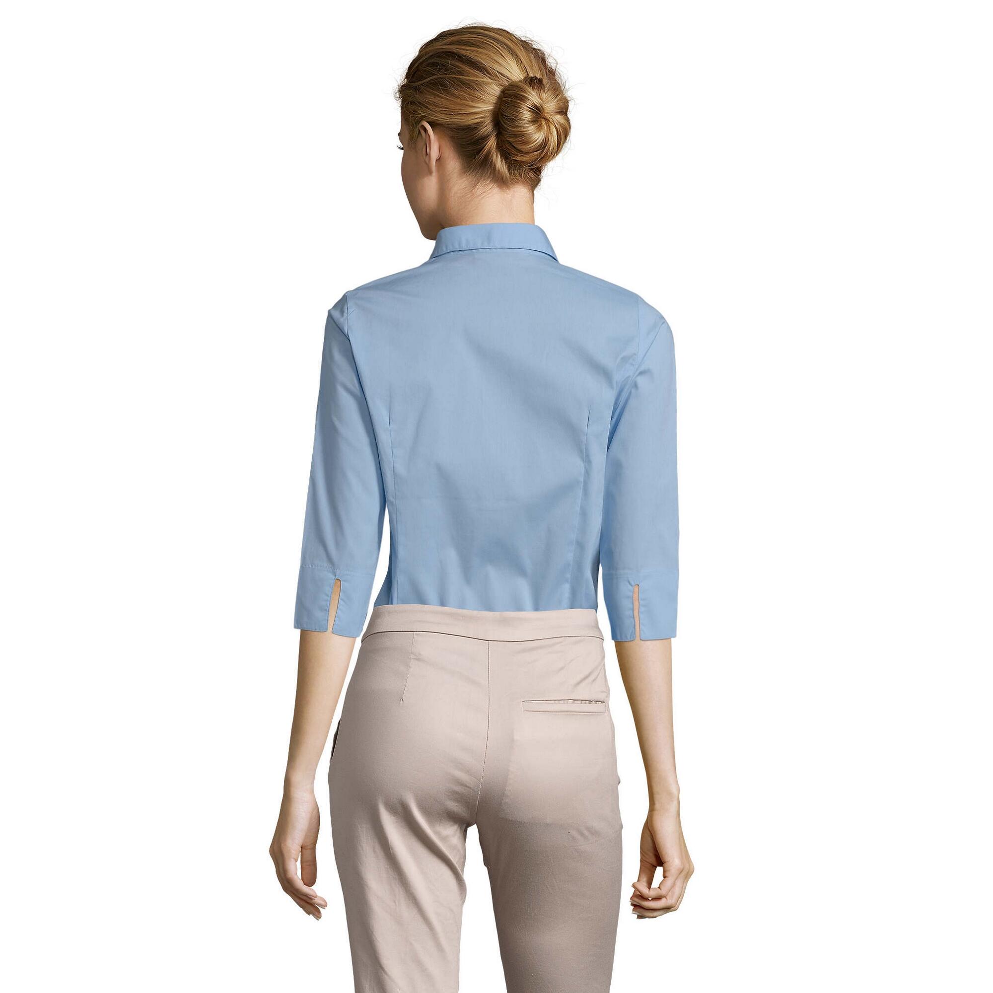 Blusa de manga comprida 3/4 para senhora/senhora (Céu Brilhante) 2/4