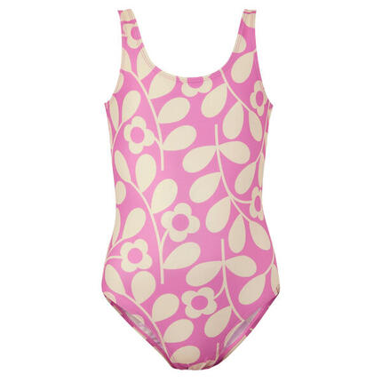 Orla Kiely" Badeanzug für Mädchen Flieder/Cremefarbe