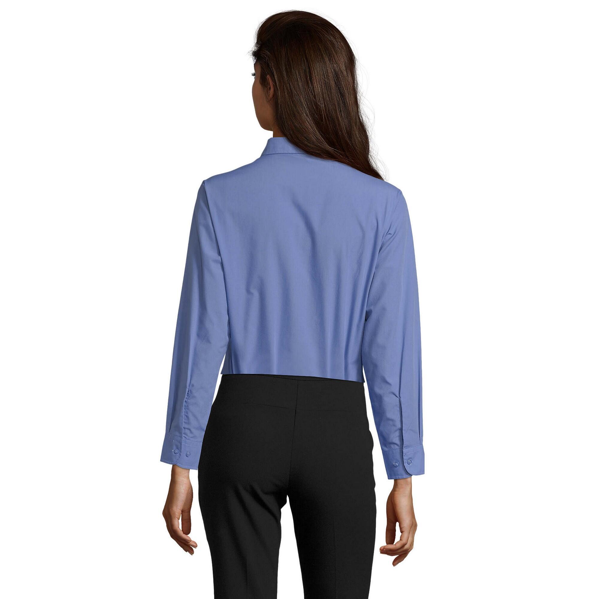Blouse EXECUTIVE Femme (Bleu Violet Pastel) 2/3
