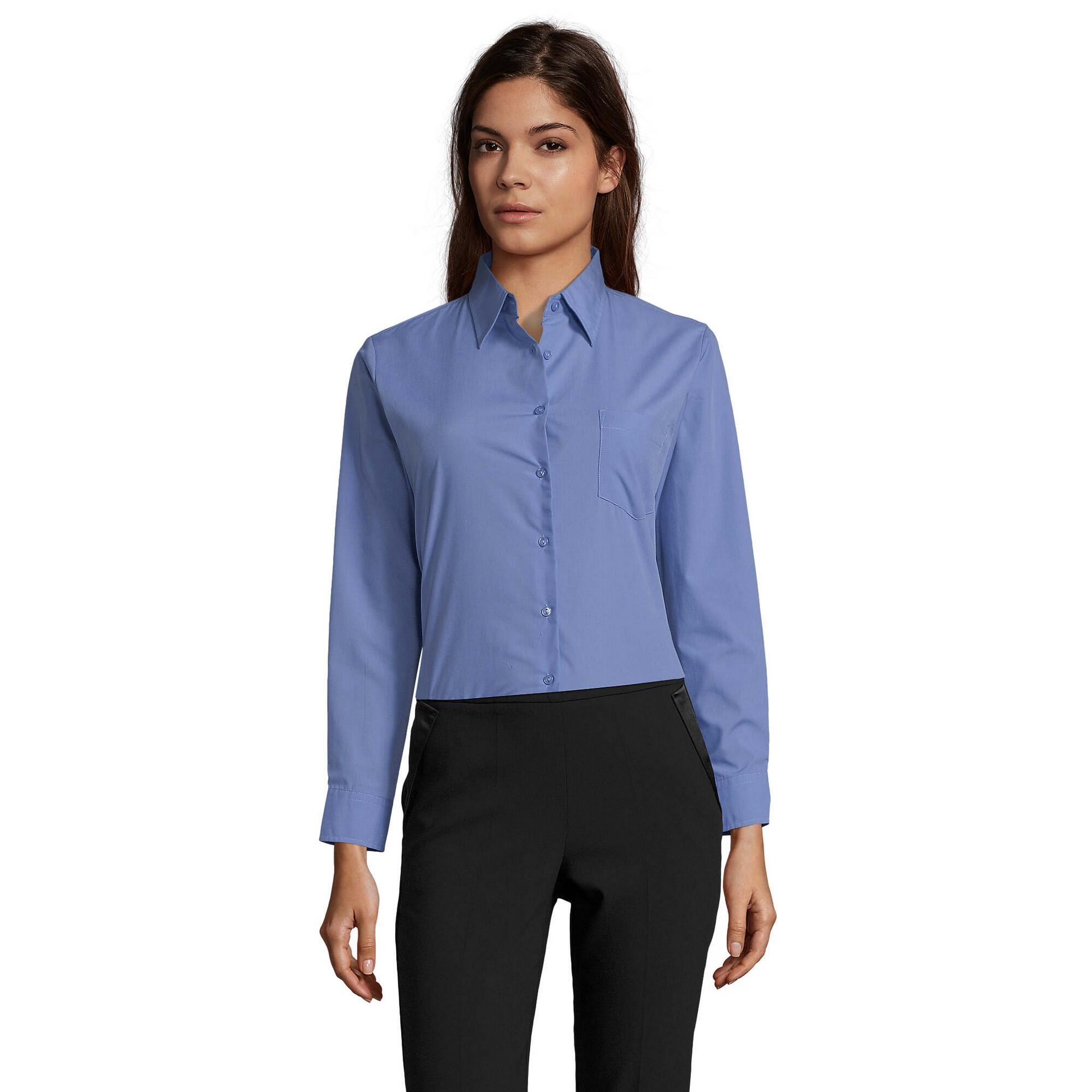 Sol's - Blouse Executive Femme (bleu Violet Pastel) - Chemise Manches Longues - Bleu|vert - 56 3xl - Decathlon