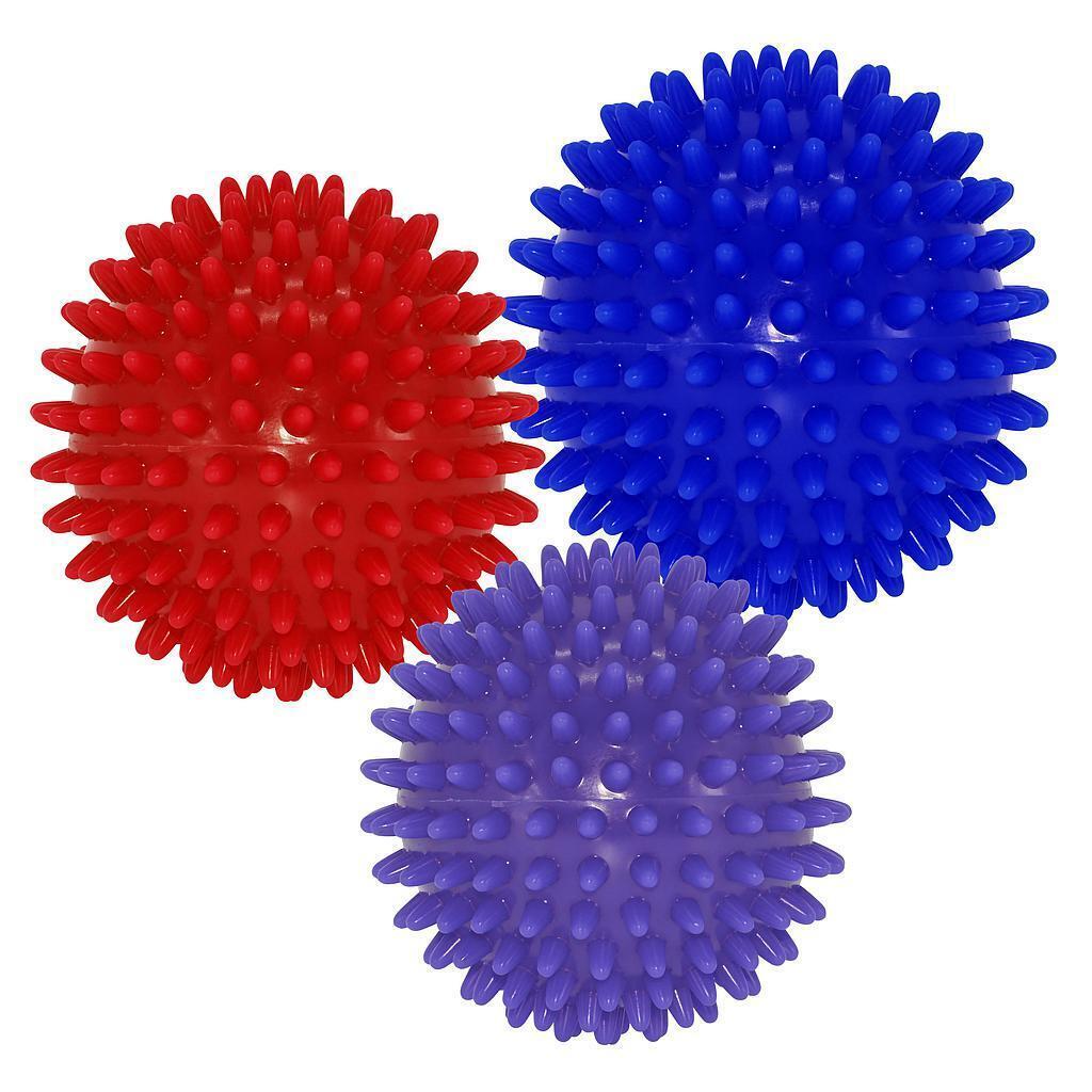 URBAN FITNESS Massage Balls Set (Pack of 3) (Red/Blue/Purple)