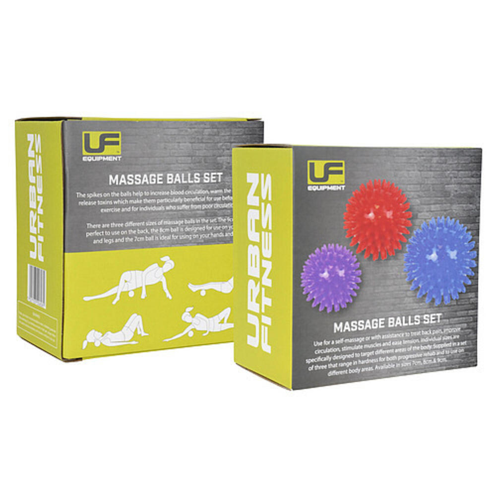 Massage Balls Set (Pack of 3) (Red/Blue/Purple) 3/3