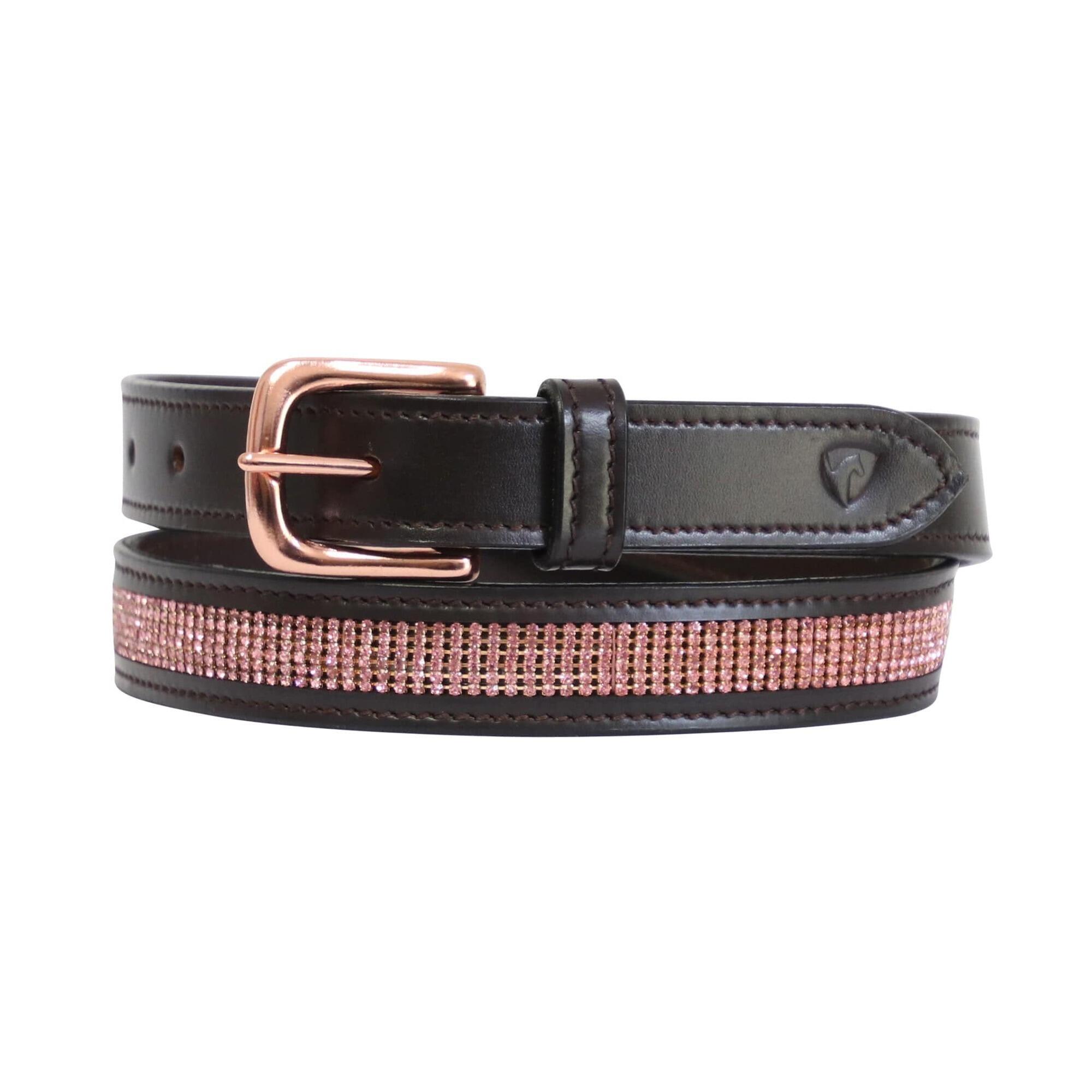 Unisex Adult Rosciano Leather Belt (Brown/Rose Gold) 3/3