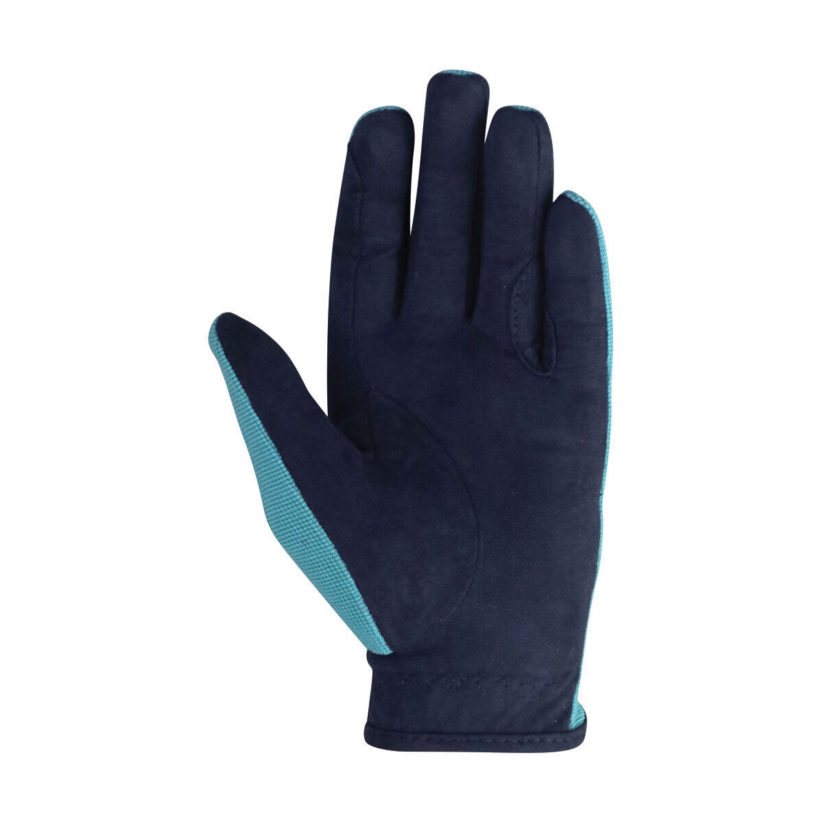 Reithandschuhe "Belton" Kunststoff Kinder Marineblau/Petrol 2/3