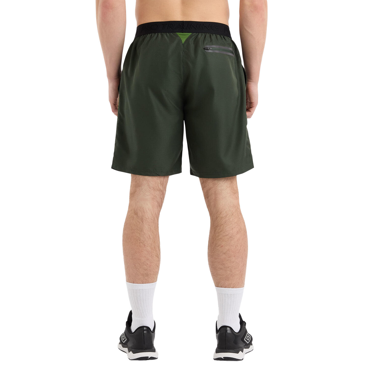 Short PRO TRAINING Homme (Vert Forêt Foncé / Cactus) 2/3