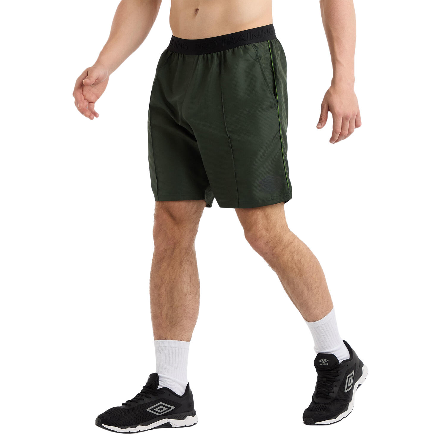 Short PRO TRAINING Homme (Vert Forêt Foncé / Cactus) 3/3