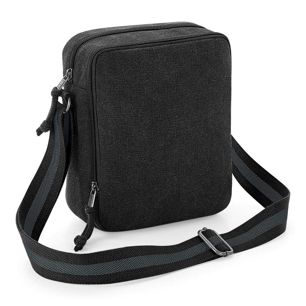 QUADRA Vintage Canvas Mini Reporter Bag (Vintage Black)