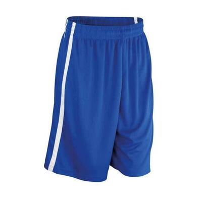 Heren quick dry basketbal shorts (koningsblauw/wit)
