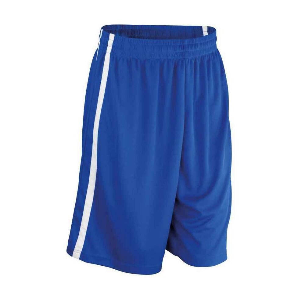 Spiro - Short De Basket Homme (bleu Roi / Blanc) - Short - Blanc|bleu - 56 3xl - Decathlon