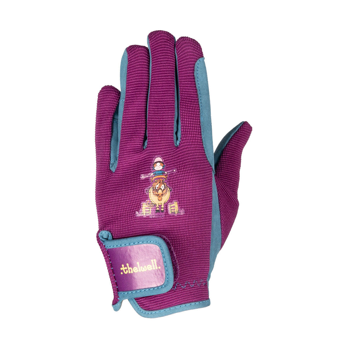 Childrens/Kids Thelwell Collection Riding Gloves (Imperial Purple/Pacific Blue) 1/2