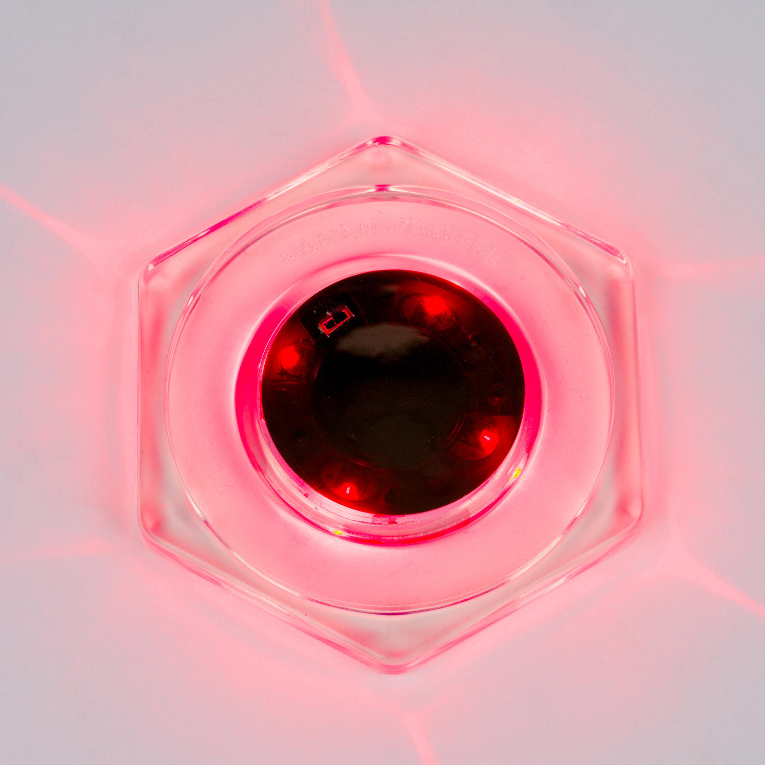 Air hockey puck LED, hexagonal Red Tischfußball Unisex 2/2